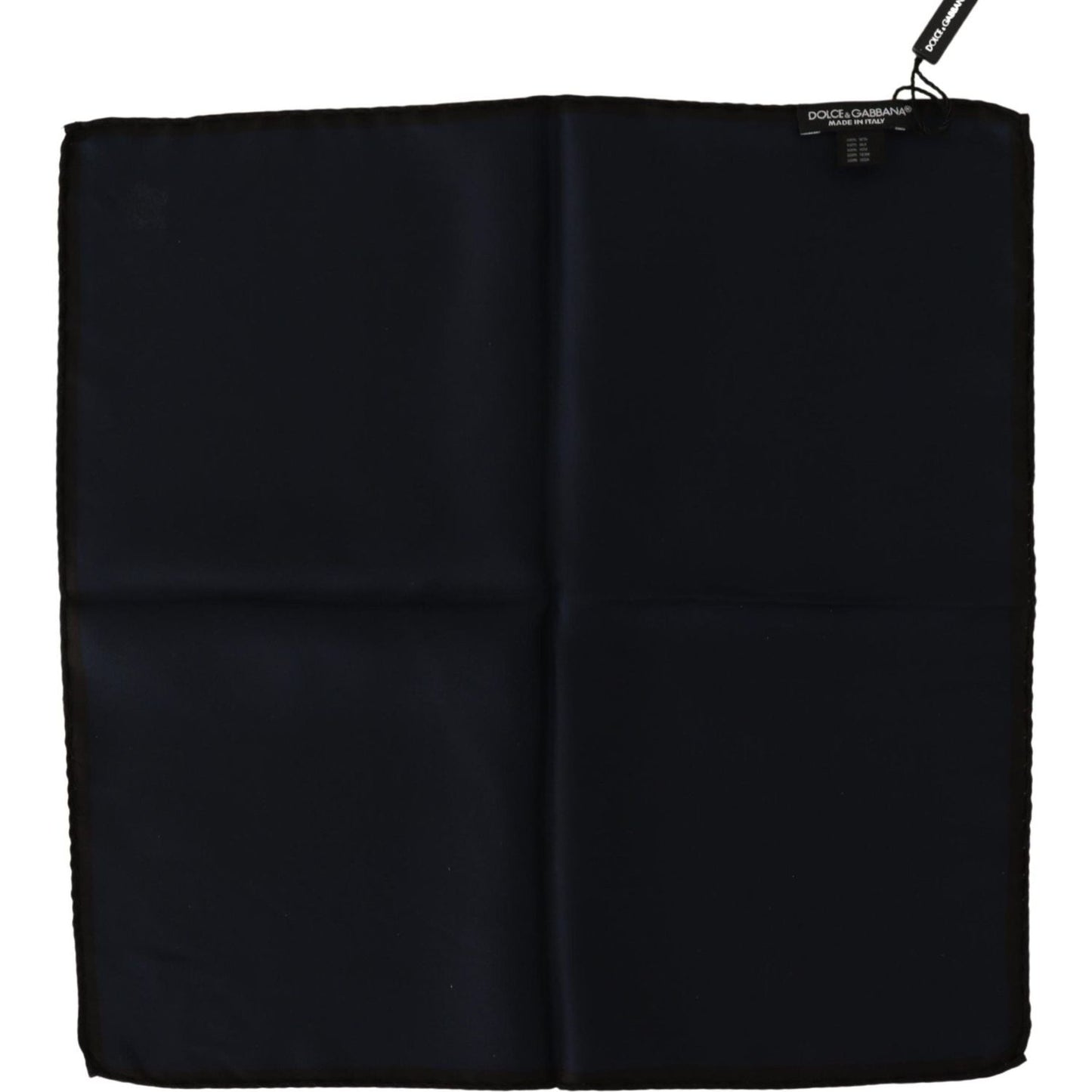 Dolce & Gabbana Black Square Handkerchief 100% Silk Scarf Dolce & Gabbana