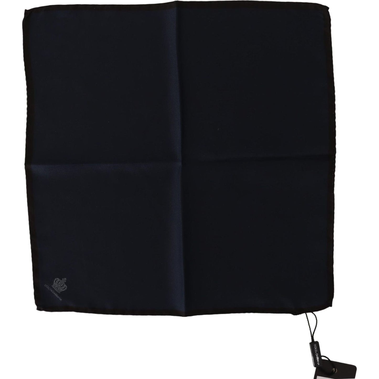 Dolce & Gabbana Black Square Handkerchief 100% Silk Scarf Dolce & Gabbana