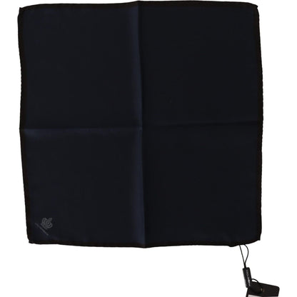 Dolce & Gabbana Black Square Handkerchief 100% Silk Scarf Dolce & Gabbana