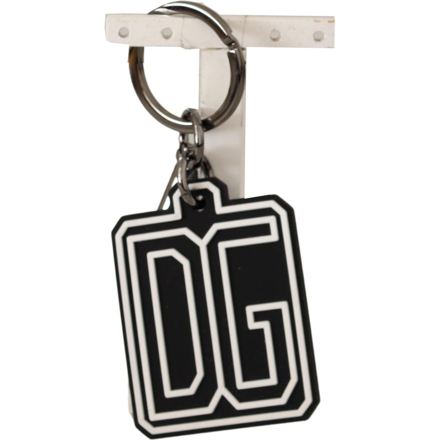 Elegant Silver & Rubber Designer Keyring