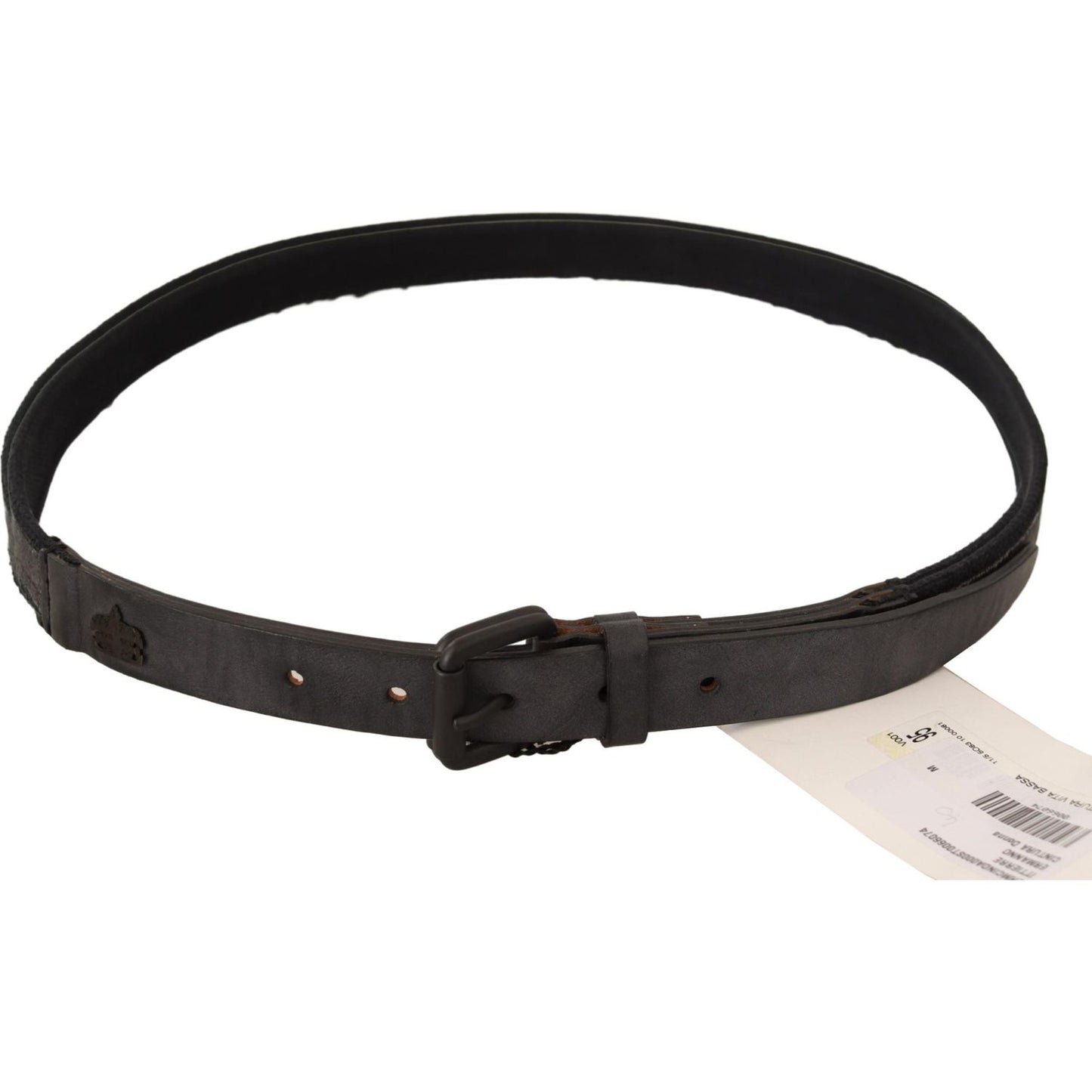Ermanno Scervino Black Leather Logo Buckle Waist Women Belt Ermanno Scervino
