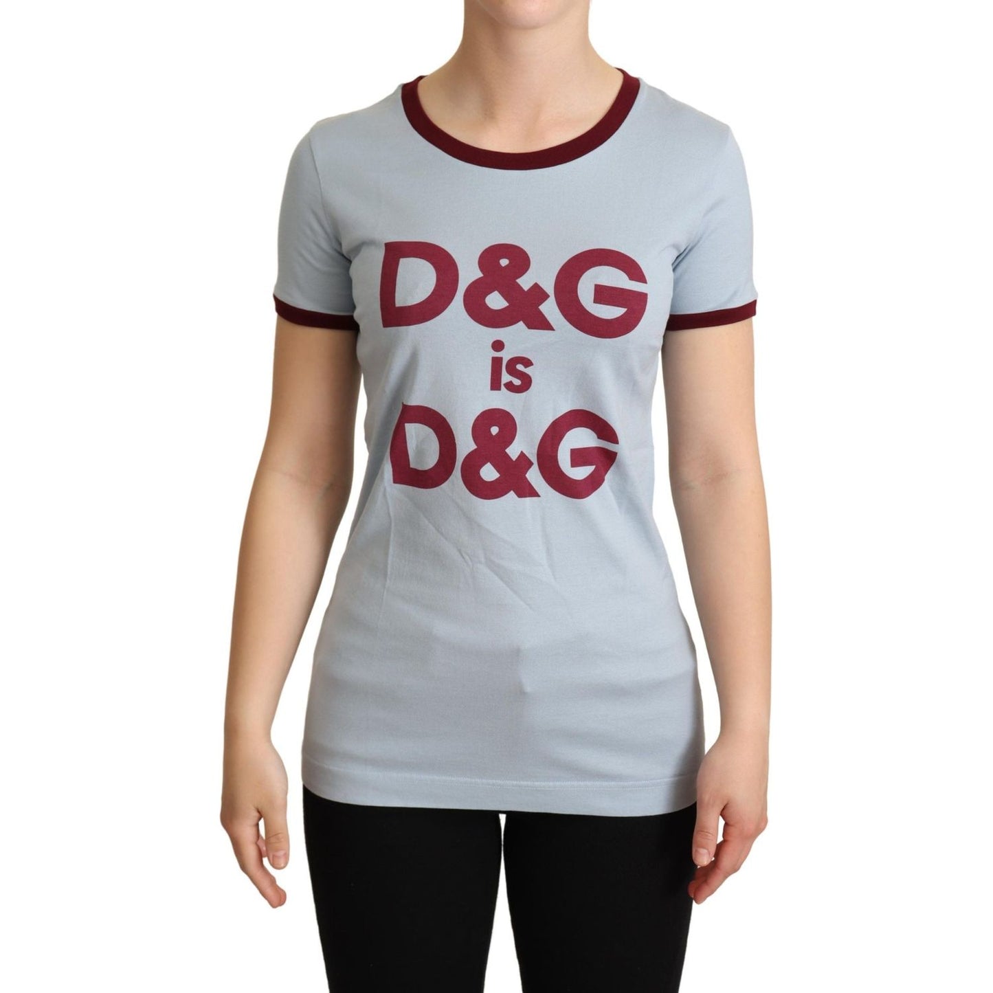 Dolce & Gabbana Blue Crewneck D&G Top T-shirt Dolce & Gabbana