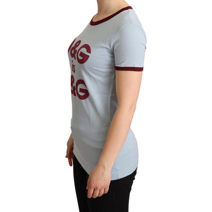 Dolce & Gabbana Blue Crewneck D&G Top T-shirt Dolce & Gabbana