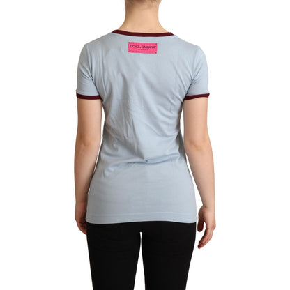 Dolce & Gabbana Blue Crewneck D&G Top T-shirt Dolce & Gabbana
