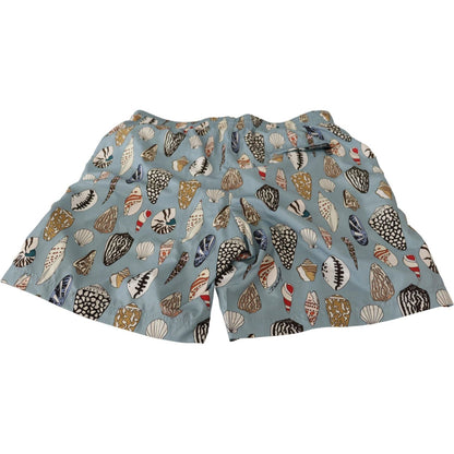 Dolce & Gabbana Blue Seashell Beachwear Swimwear Shorts Dolce & Gabbana