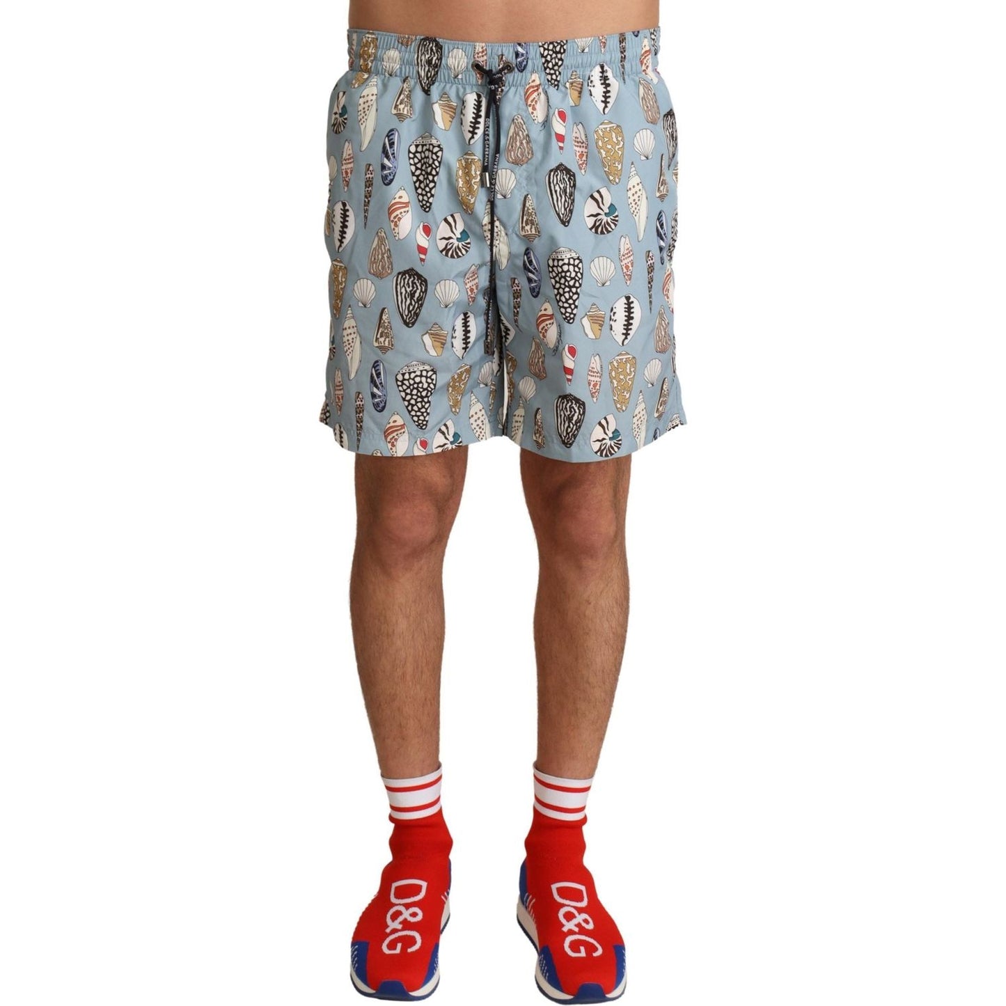 Dolce & Gabbana Blue Seashell Beachwear Swimwear Shorts Dolce & Gabbana