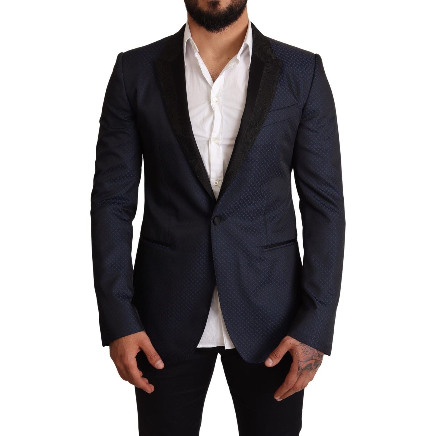 Dolce & Gabbana Blue Wool Slim Fit MARTINI Blazer Jacket Dolce & Gabbana