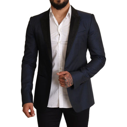 Dolce & Gabbana Blue Wool Slim Fit MARTINI Blazer Jacket Dolce & Gabbana