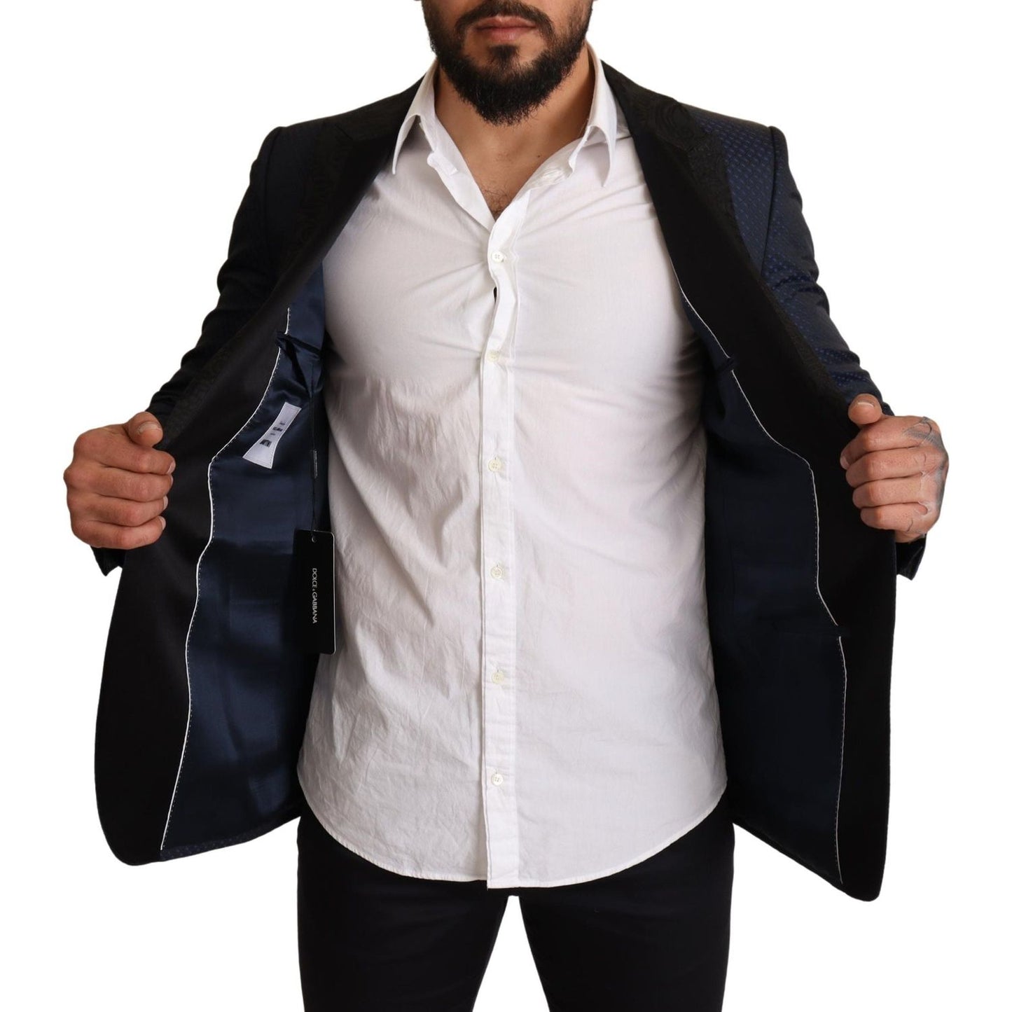 Dolce & Gabbana Blue Wool Slim Fit MARTINI Blazer Jacket Dolce & Gabbana