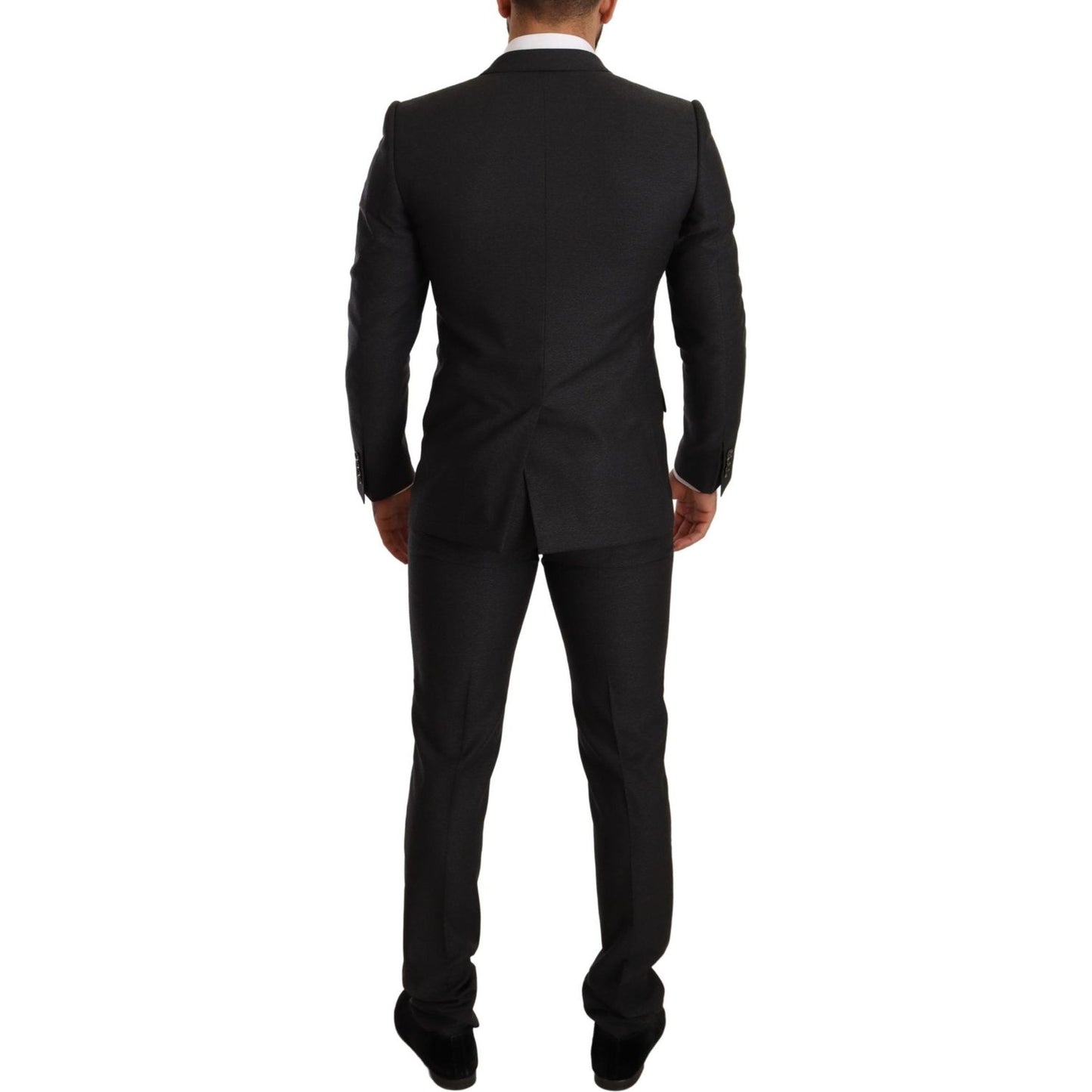 Dolce & Gabbana Gray Wool MARTINI Slim Fit Set Suit Dolce & Gabbana