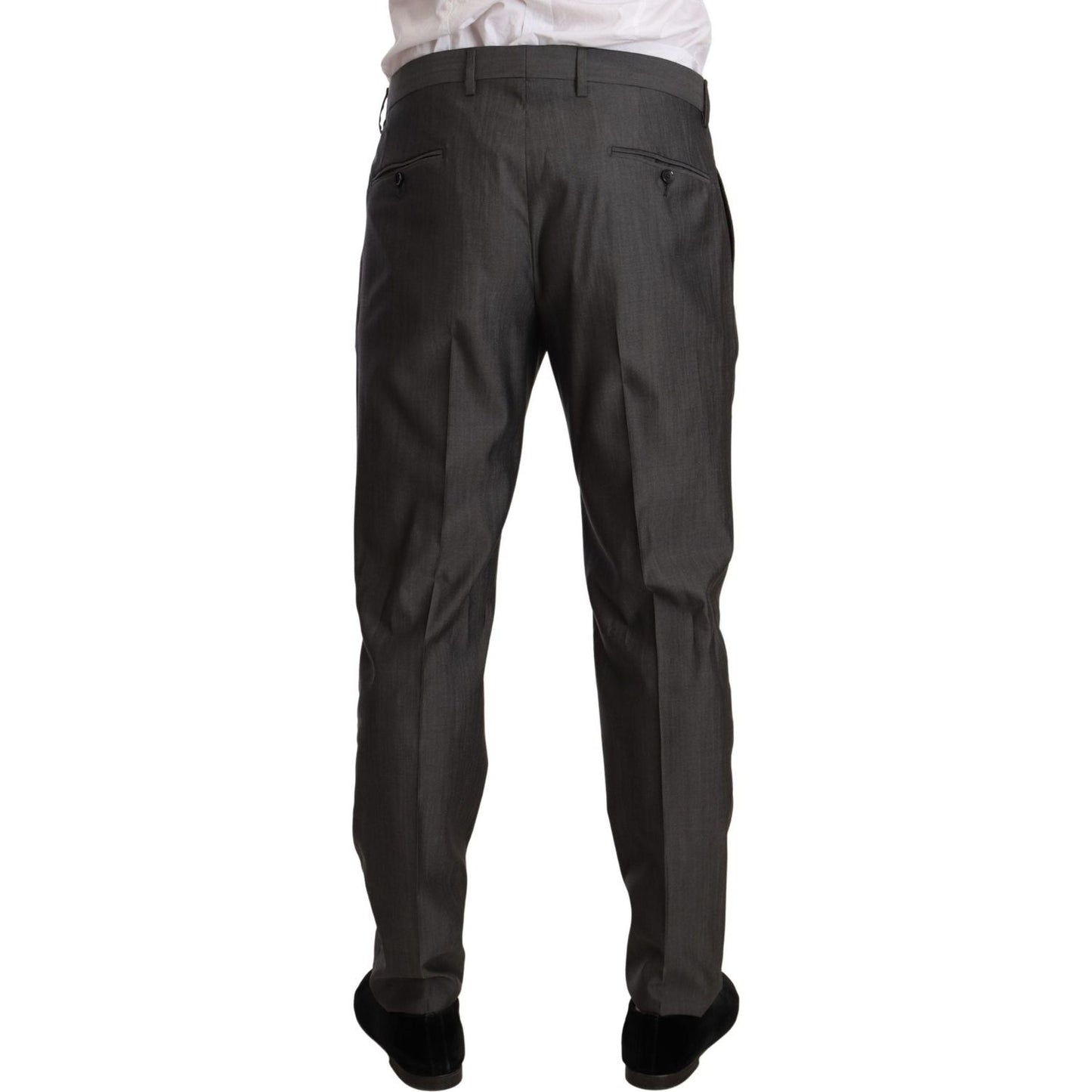 Dolce & Gabbana Gray Metallic MARTINI Slim Fit Set Suit Dolce & Gabbana