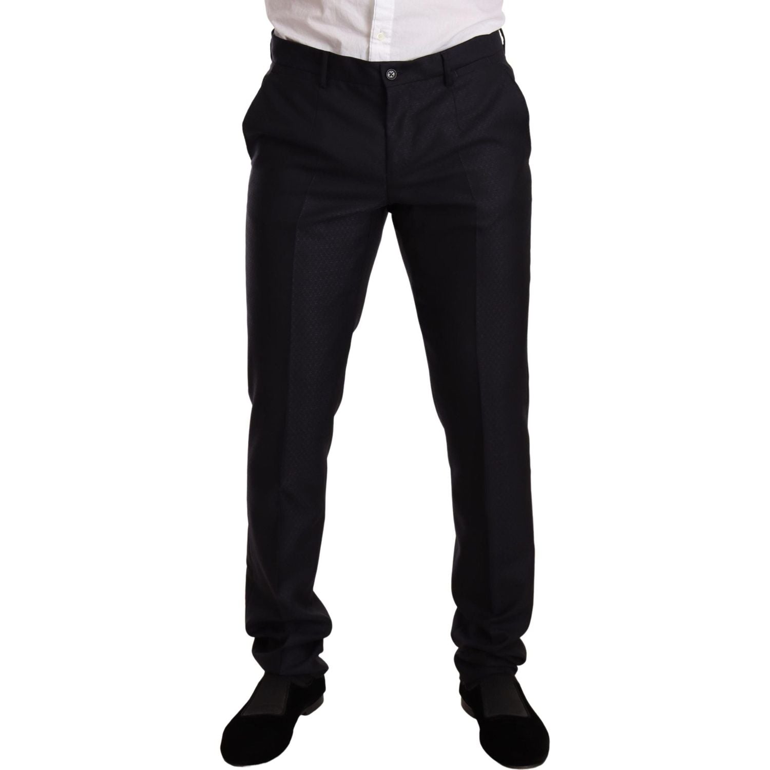 Dolce & Gabbana Blue Pattern MARTINI SLIM FIT 2 Piece Suit