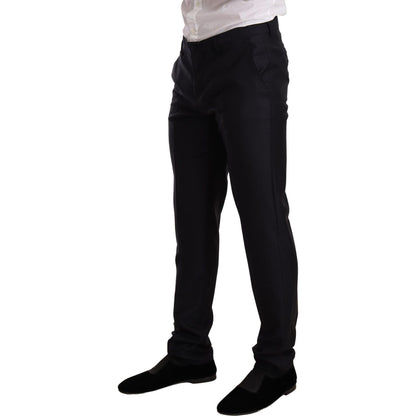 Dolce & Gabbana Blue Pattern MARTINI SLIM FIT 2 Piece Suit Dolce & Gabbana