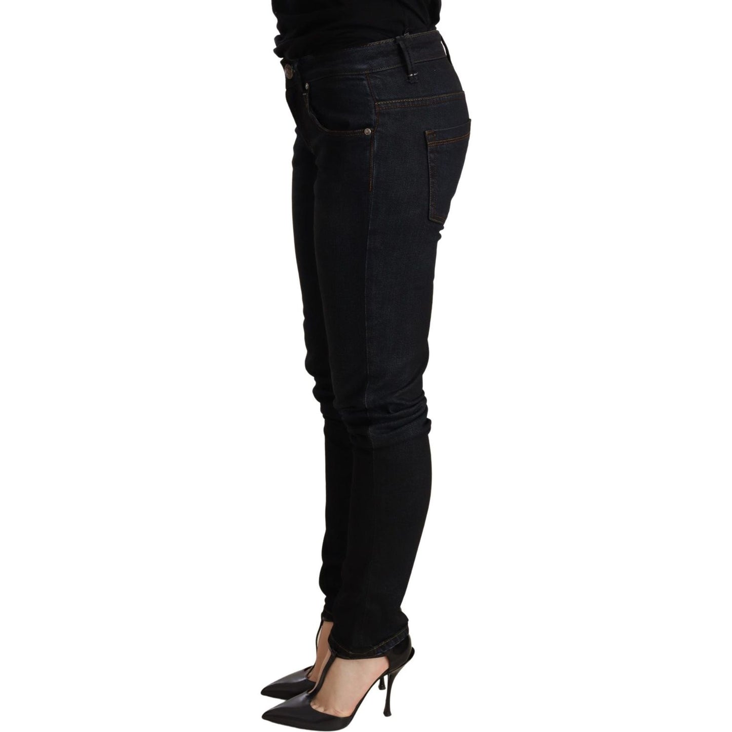 Acht Blue Washed Low Waist Skinny Denim Trouser WOMAN TROUSERS
