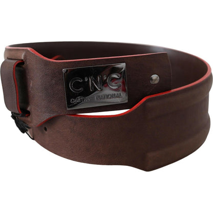 Costume National Dark Brown Genuine Leather Belt Costume National
