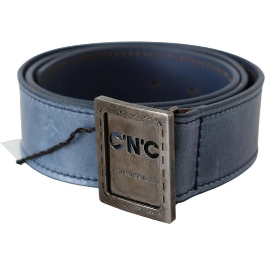 Costume National Elegant Blue Leather Fashion Belt Costume National