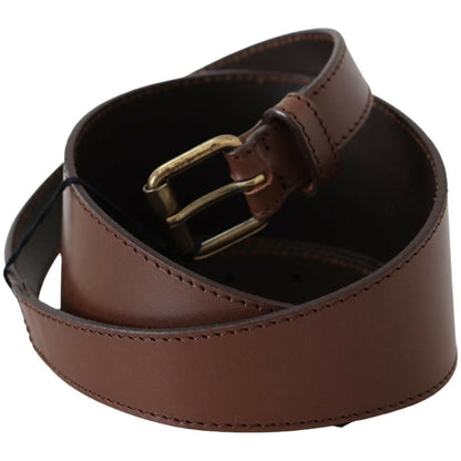 PLEIN SUD Brown Genuine Leather Rustic Metal Buckle Belt PLEIN SUD