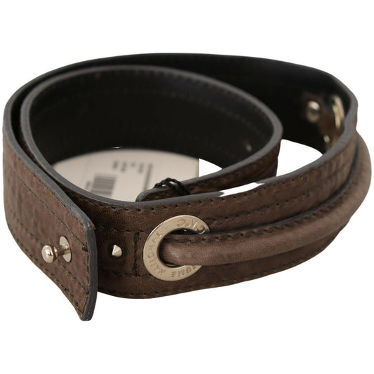 Costume National Brown Leather Silver Fastening Belt Costume National