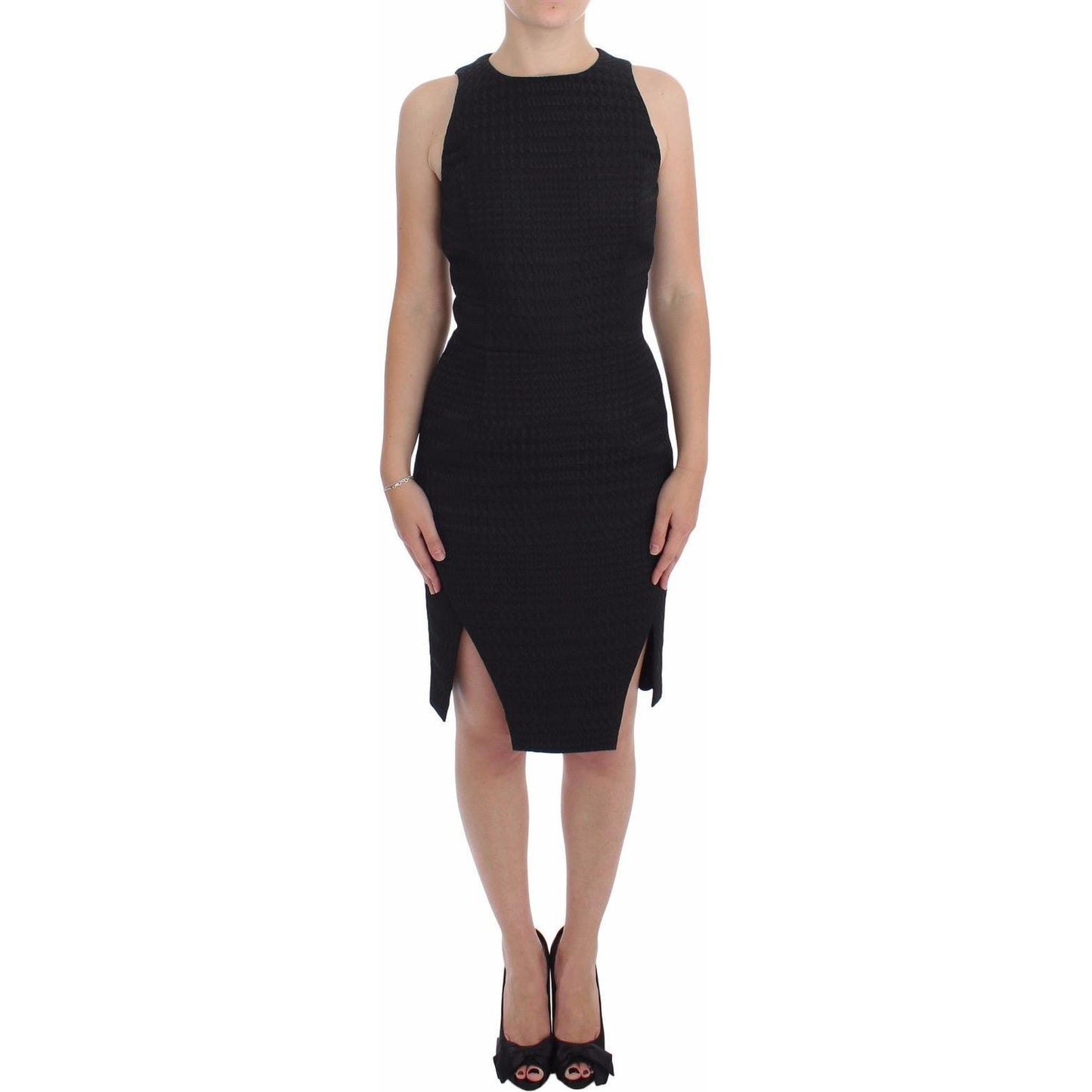 DAIZY SHELY Black Sheath Party Evening Knee Length Dress DAIZY SHELY