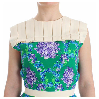 Caterina Gatta Multicolor Dress Gown Floral Sleeveless Gown Caterina Gatta