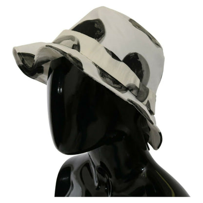 Dolce & Gabbana White Cotton Big Polka Dot Pattern Bucket Hat Dolce & Gabbana