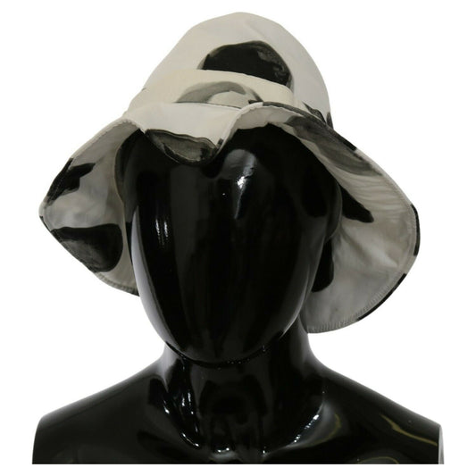 Dolce & Gabbana White Cotton Big Polka Dot Pattern Bucket Hat Dolce & Gabbana