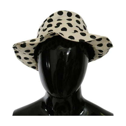 Dolce & Gabbana White 100% Cotton Polka Dot Design Trilby Hat Dolce & Gabbana