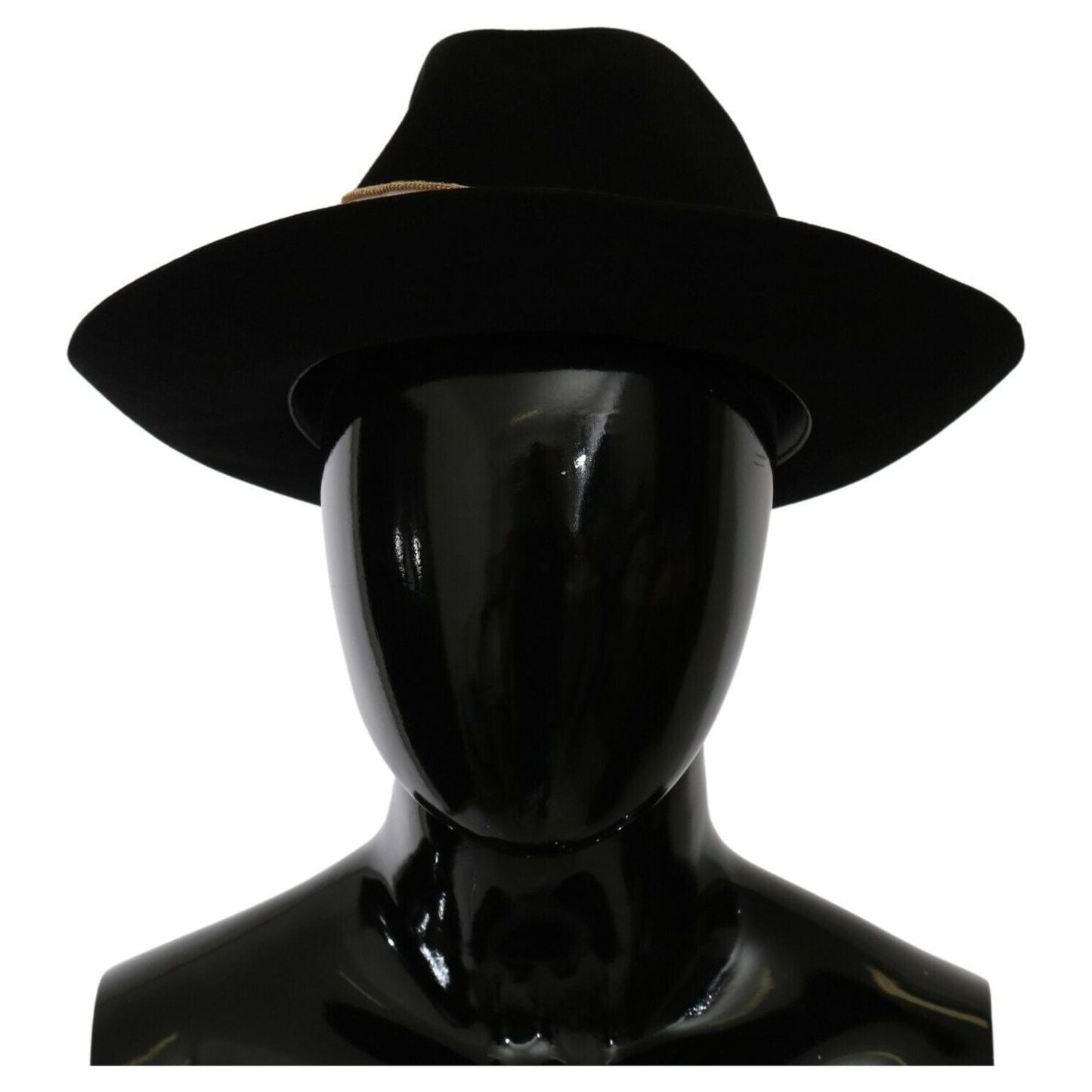 Dolce & Gabbana Black Lapin Amor Gignit Wide Brim Panama Hat Dolce & Gabbana