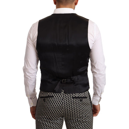 Dolce & Gabbana Black White Check 3 Piece Set MARTINI Suit Dolce & Gabbana