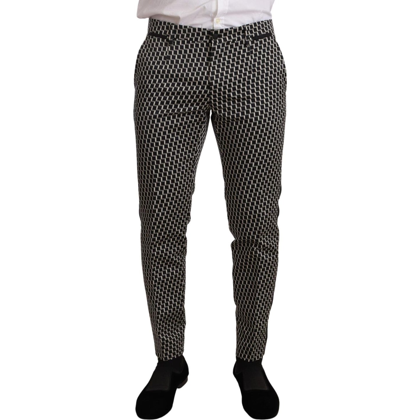Dolce & Gabbana Black White Check 3 Piece Set MARTINI Suit Dolce & Gabbana