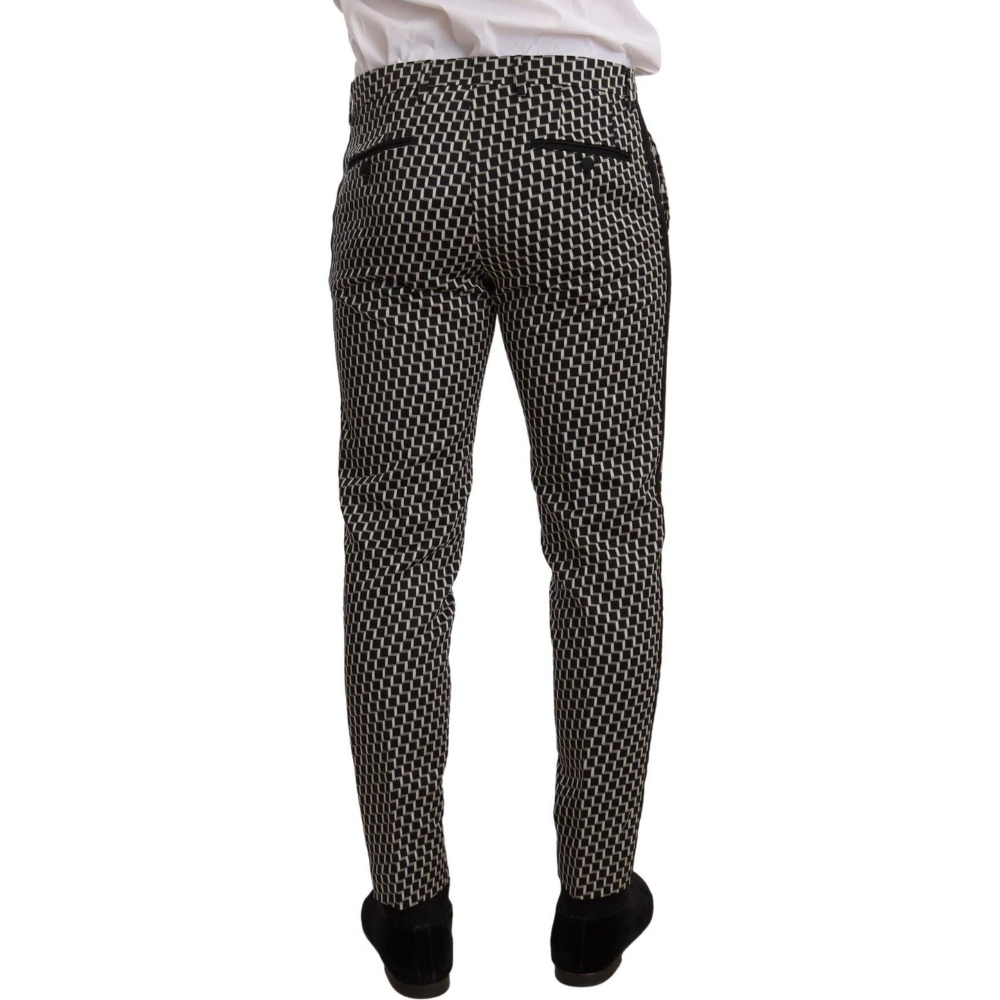 Dolce & Gabbana Black White Check 3 Piece Set MARTINI Suit Dolce & Gabbana