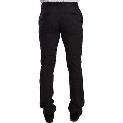 Dolce & Gabbana Blue Velvet Cotton Slim Fit Smoking Suit Dolce & Gabbana