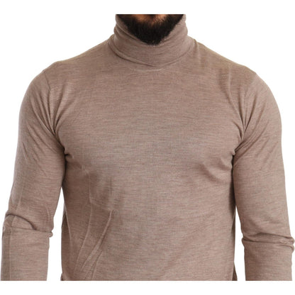 Dolce & Gabbana Beige Cashmere Turtleneck Pullover Sweater Dolce & Gabbana
