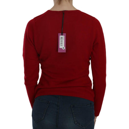 MILA SCHÖN Red Round Neck Pullover Cashmere Sweater WOMAN SWEATERS