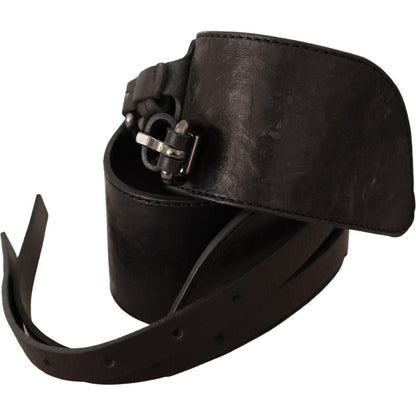 Costume National Dark Brown Leather Double Buckle Belt Costume National