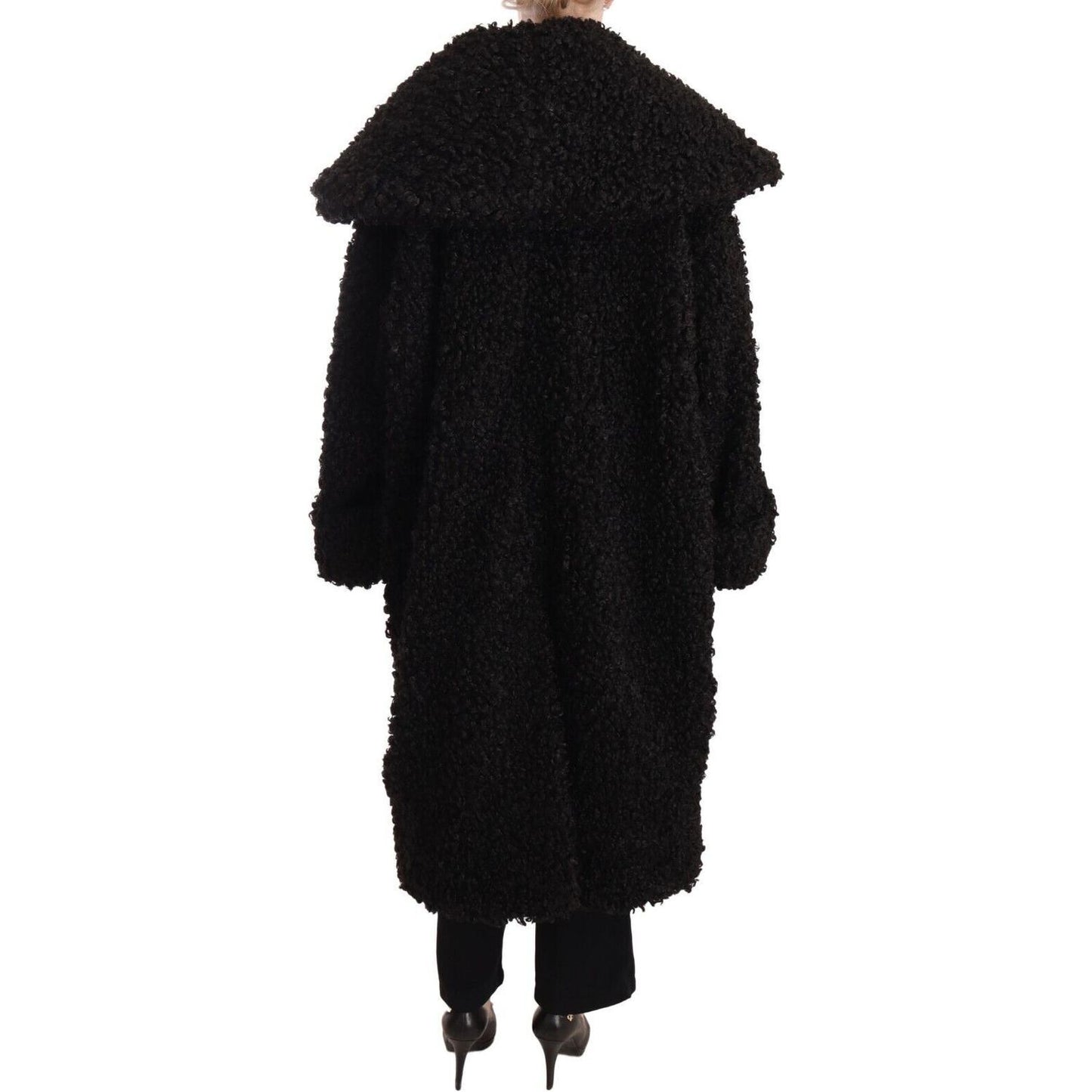Dolce & Gabbana Black Polyester Fur Trench Coat Jacket 1728,67345645728,Black,Clothing,Dolce & Gabbana,IT36 | S,Jackets & Coats - Clothing,Jackets & Coats - Women - Clothing,Material: 100% Polyester,New with tags,Trench Coats - Jackets & Coats - Clothing,