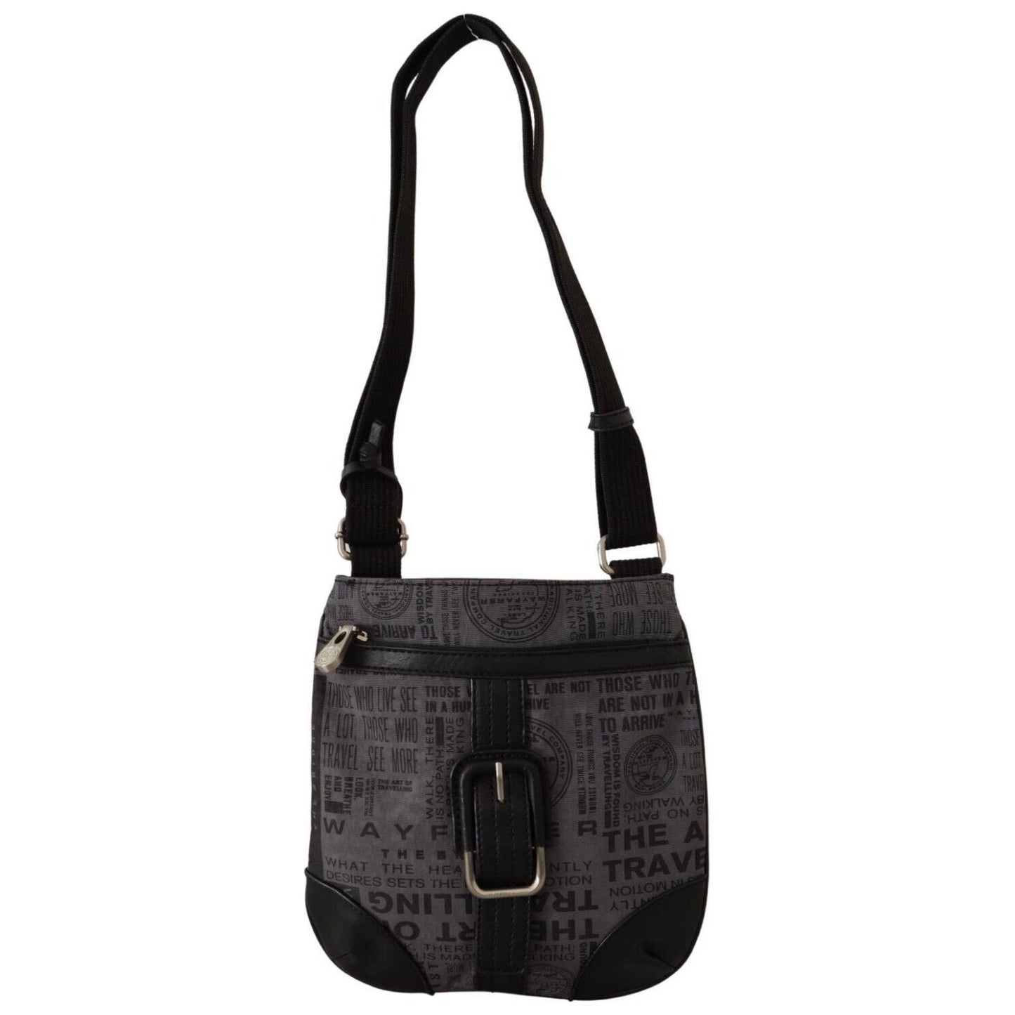 WAYFARER Gray Printed Logo Shoulder Crossbody Purse Bag