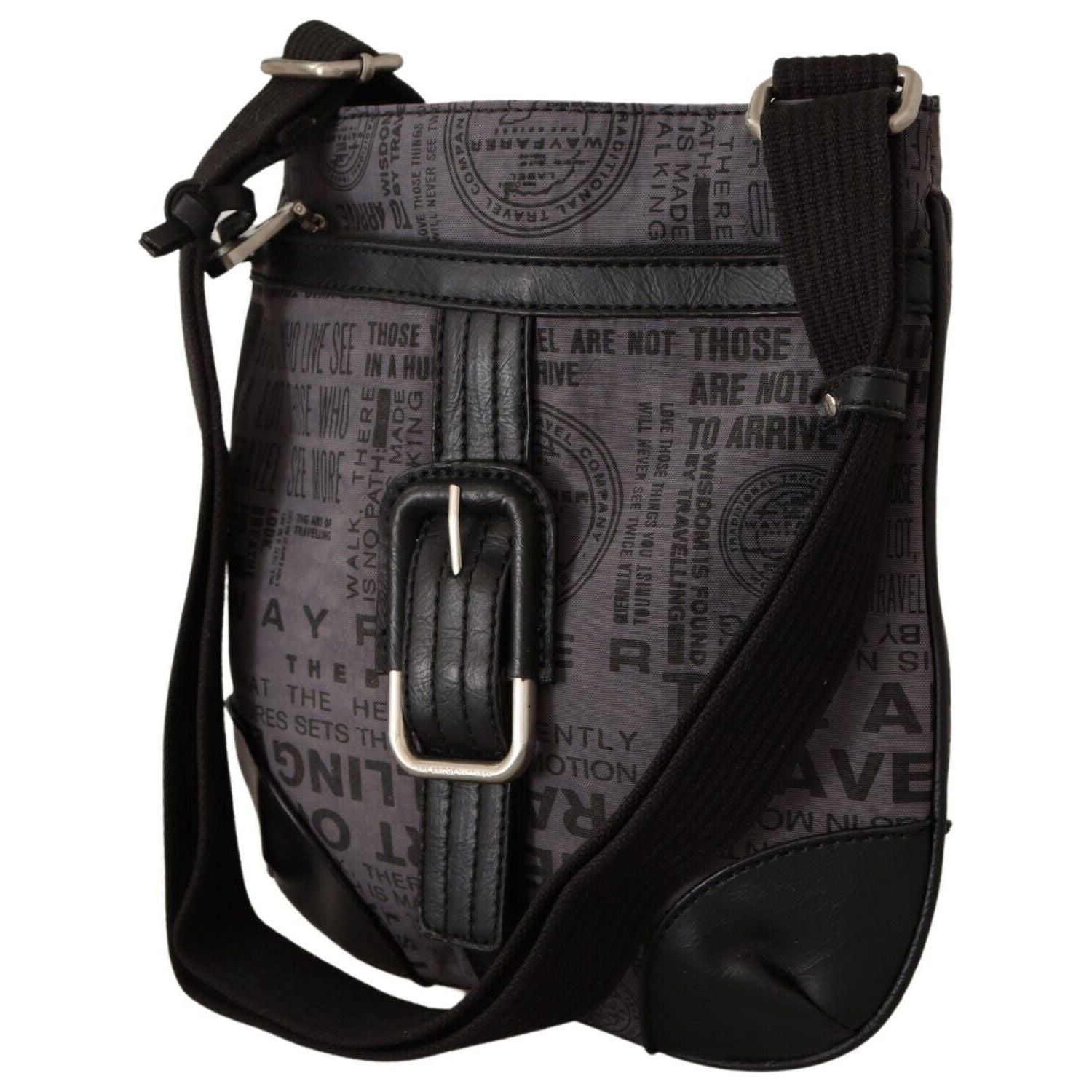 WAYFARER Gray Printed Logo Shoulder Crossbody Purse Bag