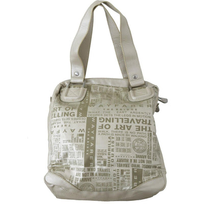 WAYFARER White Printed Handbag Shoulder Fabric Purse WAYFARER