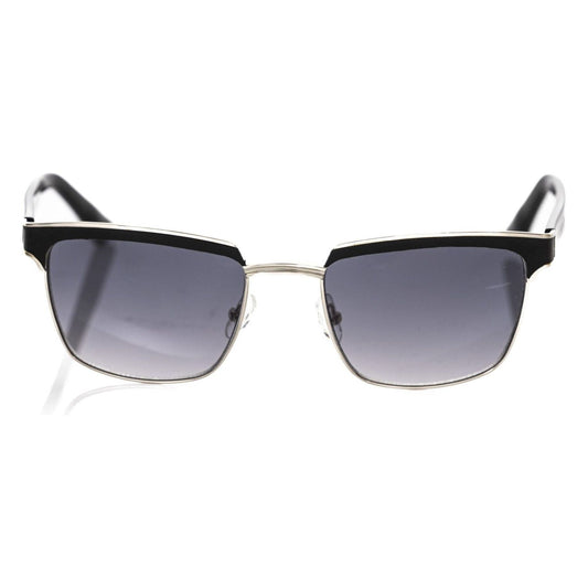 Frankie Morello Black Metallic Fibre Men Sunglasses Frankie Morello