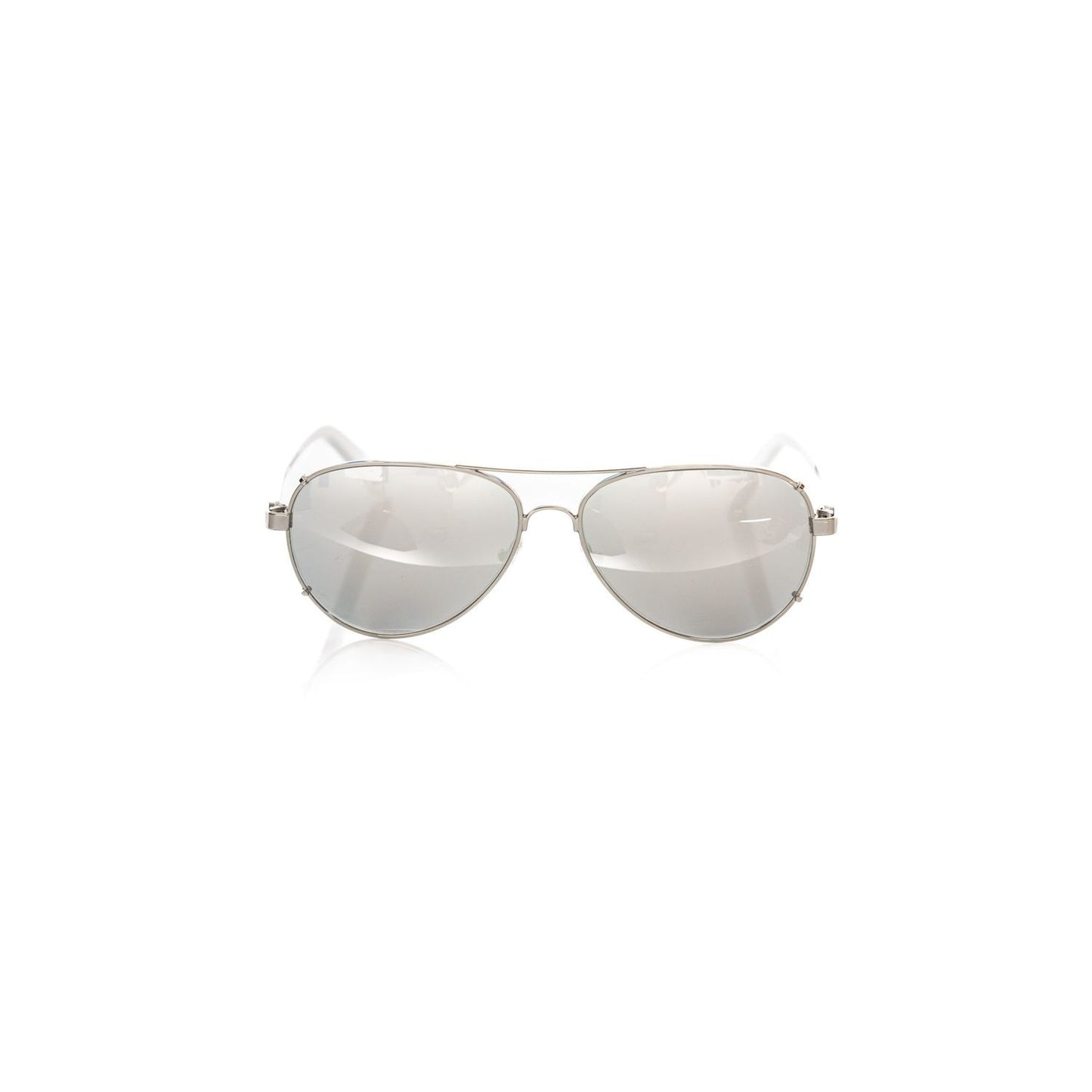 Frankie Morello Silver Metallic Fiber Men's Sunglass