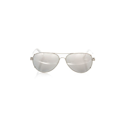 Frankie Morello Silver Metallic Fiber Men's Sunglass