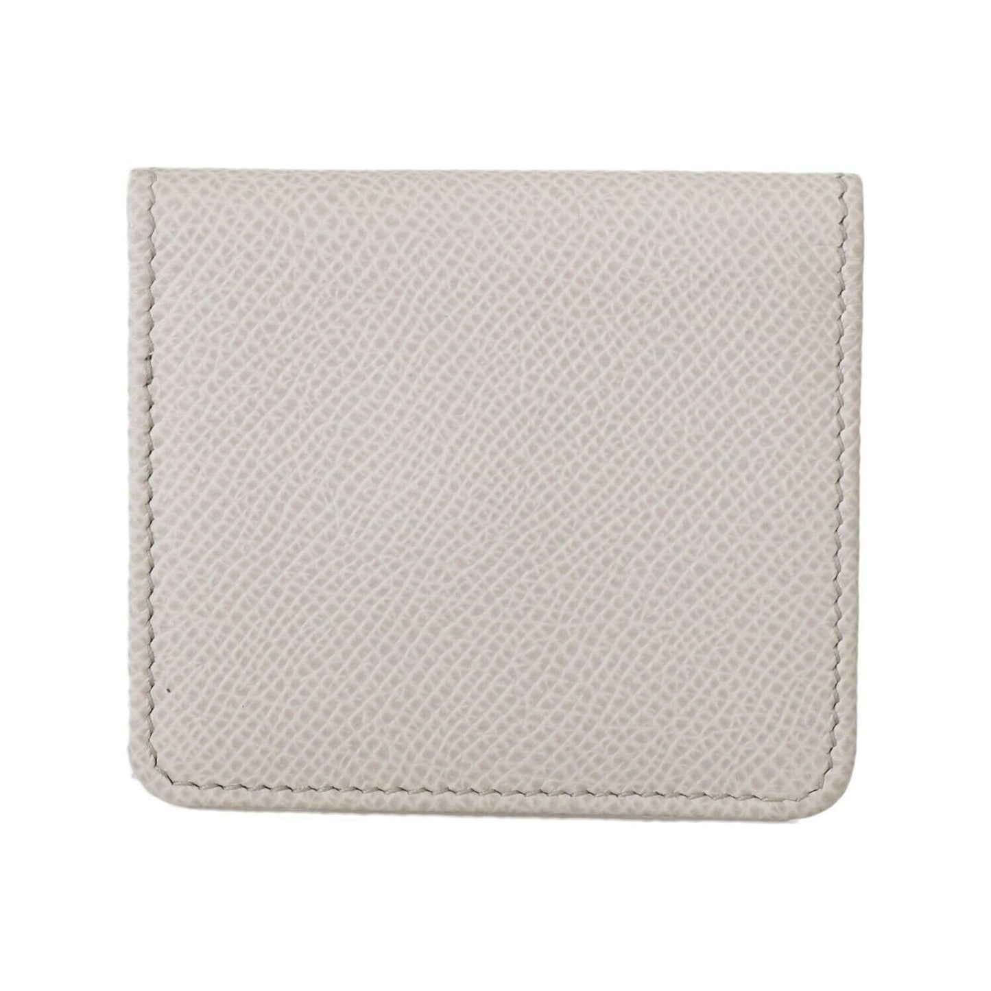 Dolce & Gabbana White Dauphine Leather Holder Pocket Wallet Condom Case Dolce & Gabbana