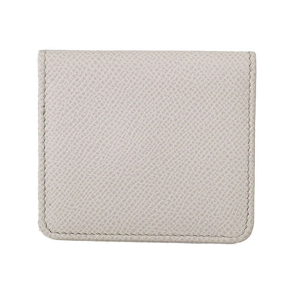 Dolce & Gabbana White Dauphine Leather Holder Pocket Wallet Condom Case Dolce & Gabbana