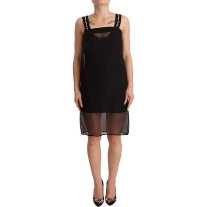 Dolce & Gabbana Black Silk Stretch Crystal Sheath Mini Dress Dolce & Gabbana