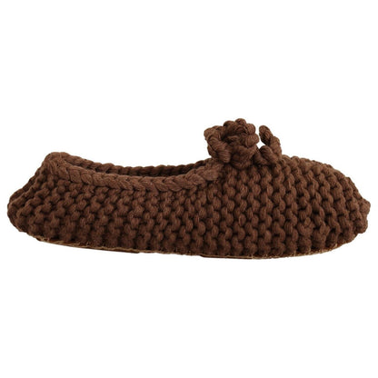 Dolce & Gabbana Brown Slip On Ballerina Flats Wool Knit Shoes Dolce & Gabbana