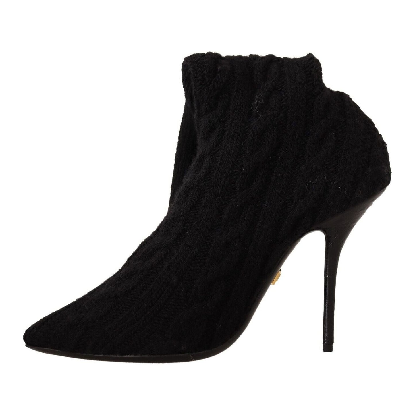 Dolce & Gabbana Black Stretch Socks Knee High Booties Shoes Dolce & Gabbana