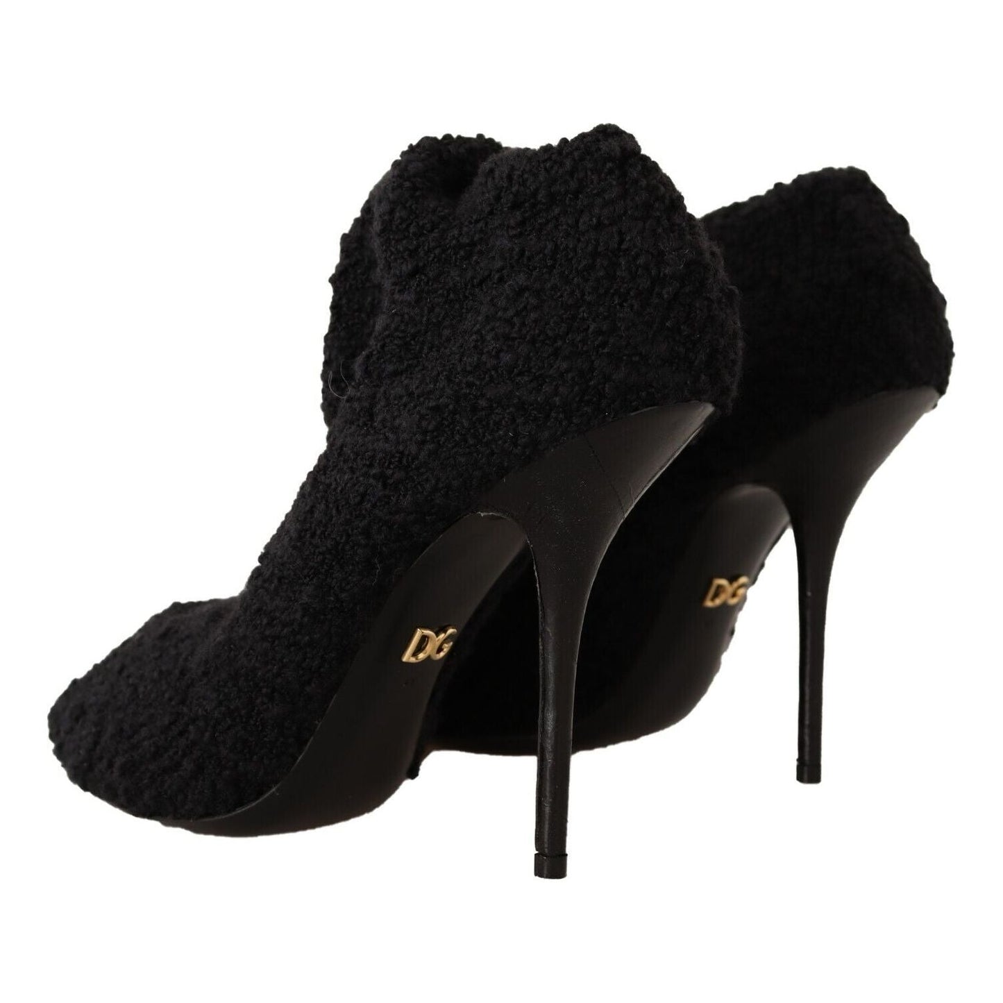 Dolce & Gabbana Black Stretch Socks Knee High Booties Shoes Dolce & Gabbana