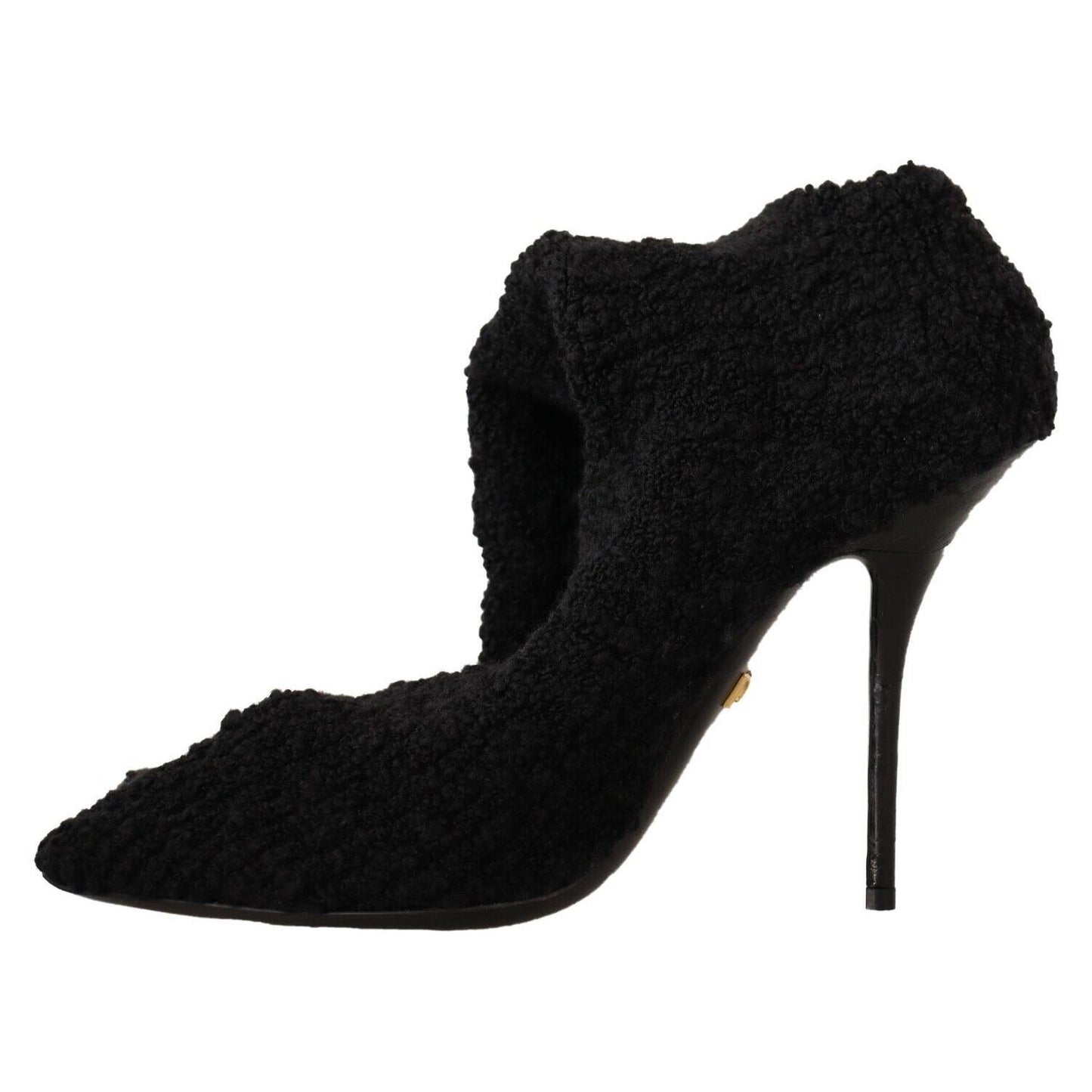Dolce & Gabbana Black Stretch Socks Knee High Booties Shoes Dolce & Gabbana