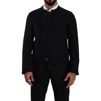 Dolce & Gabbana Gray Alpaca Button Down Men Coat Jacket Dolce & Gabbana